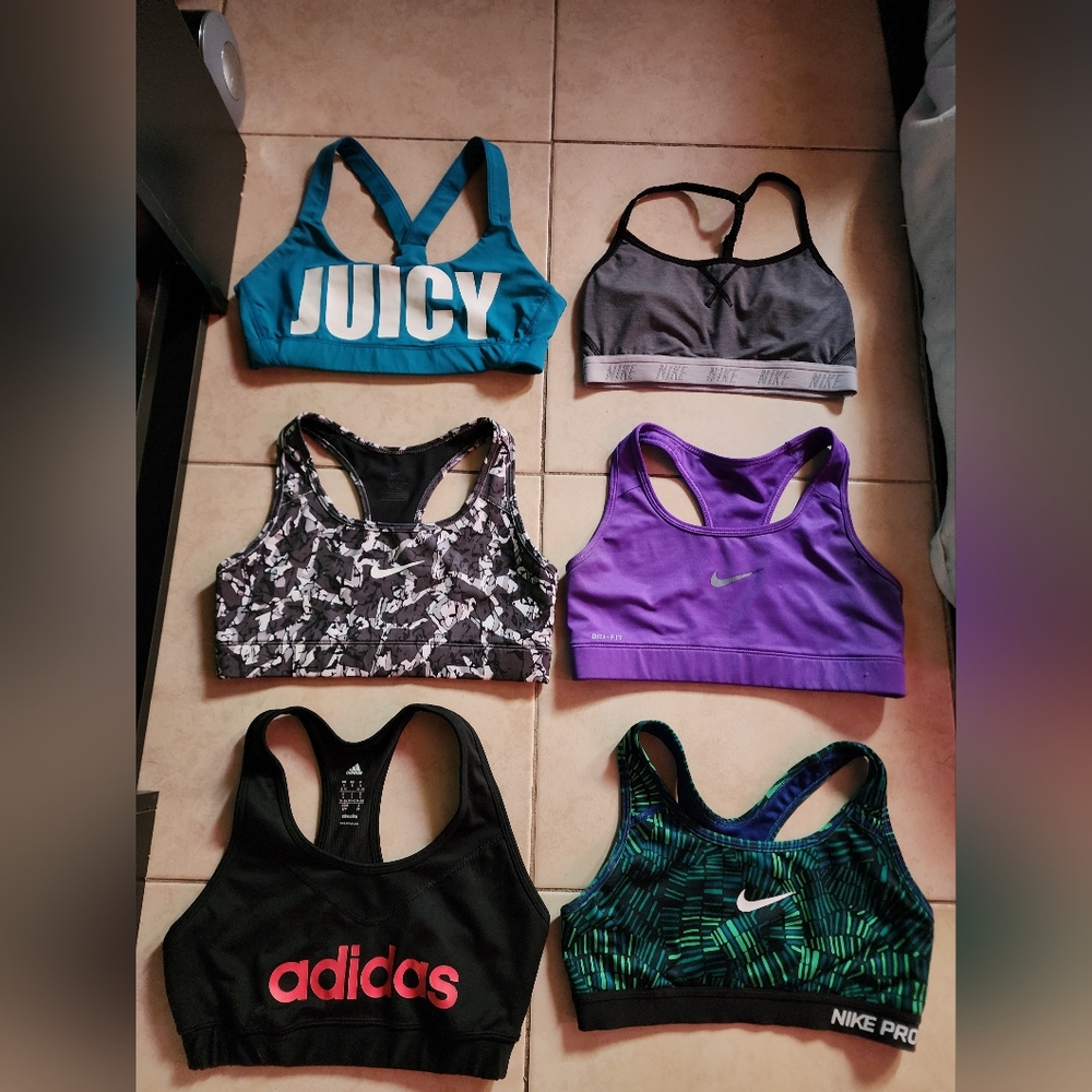 6 Nike Athletic Sports Bra Bundle
